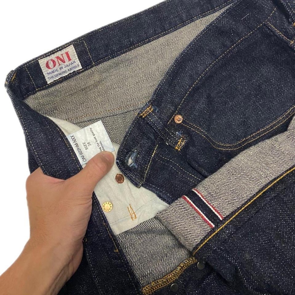 Dark Indigo ONI Japan Denim Selvedge Jeans Men’s Adult Size 36